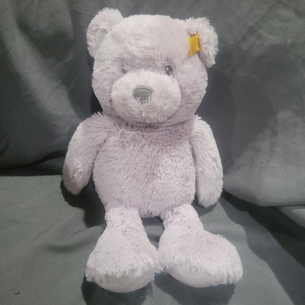 Steiff Soft Cuddly Friends Bearzy Teddy Bear Plush Lilac Purple 11" EAN 241529